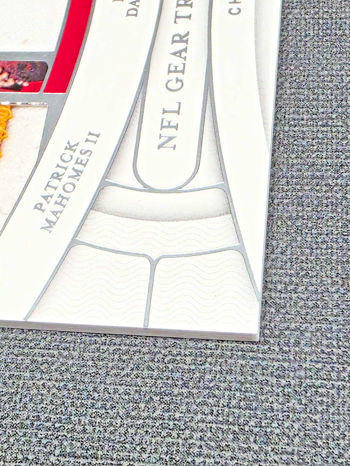 2021 National Treasures NFL Gear Materials Montana Dawson Patrick Mahomes /99 view 4