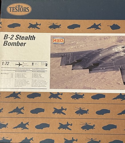 Testors 7571 B-2 Stealth Bomber USAF Heavy Strategic Bomber Scale Model OPEN BOX - Picture 2 of 3