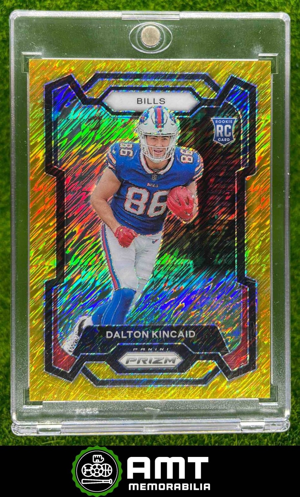 Dalton Kincaid RC 10/10 2023 Panini Prizm Gold Shimmer Buffalo Bills #308