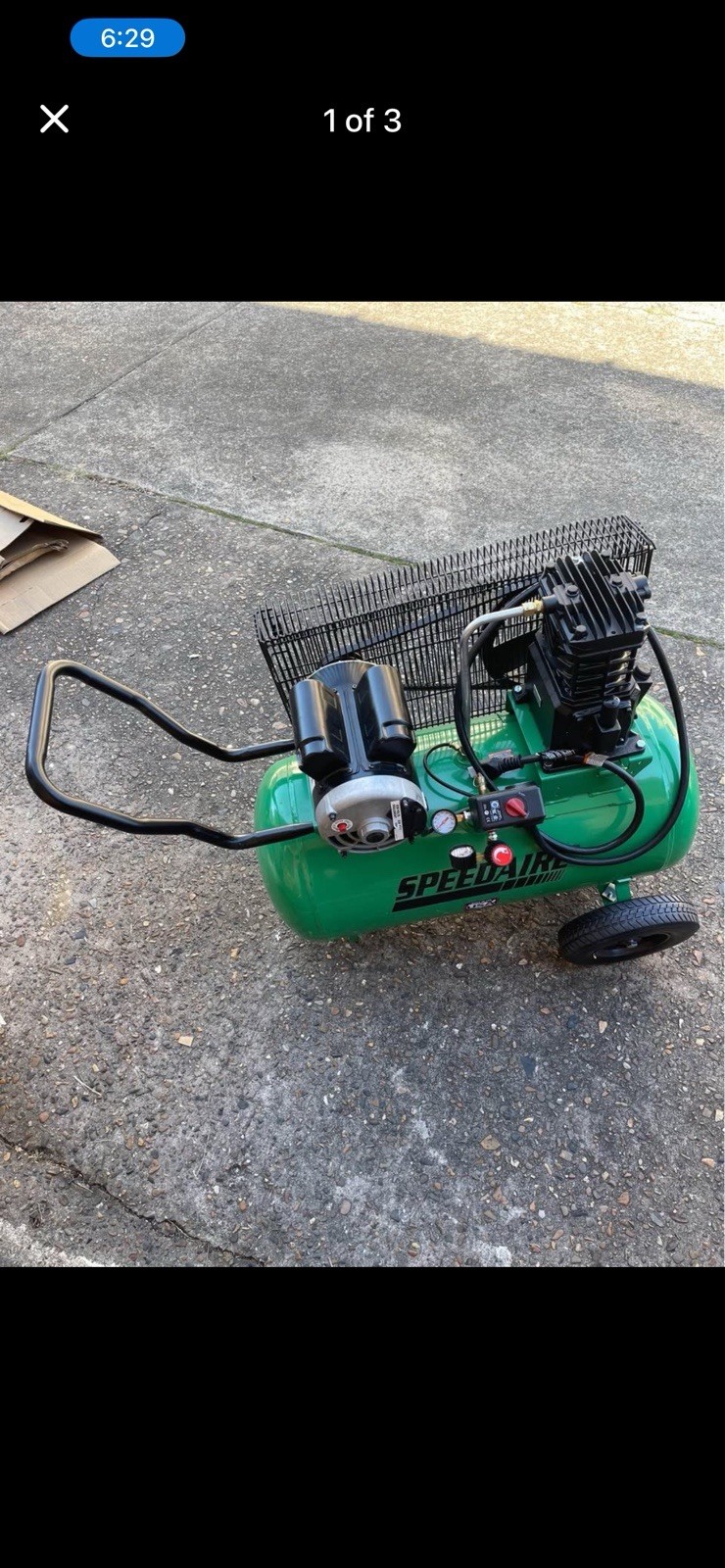Speedaire 1Nnf7 Horizontal Air Compressor, 3.0 Hp, 240V, 135