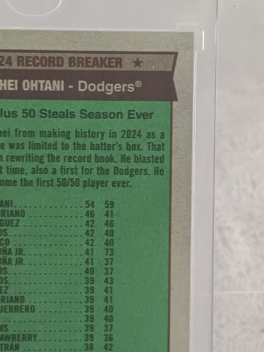 2025 Topps Heritage Shohei Ohtani Gold Refractor #/50 Dodgers Record Breaker - Picture 8 of 10