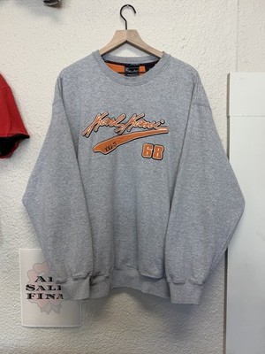 Vintage Y2K Karl Kani Jeans Embroidered Gray Crewneck Sweatshirt XXL Hip Hop