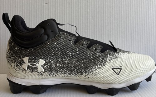 Botines de fútbol Under Armour Highlight MC para hombre talla 16 negro blanco zapatos
