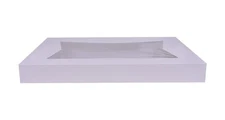 24253 Paperboard White Window Bakery Box Top (Bottom Sold Separately), 26-1/2...