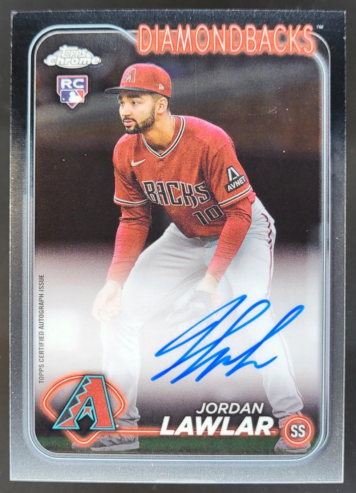 2024 Topps Chrome Jordan Lawlar Rookie Auto #RA-JLA RC Arizona Diamondbacks CN