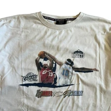 04-05 NBA UNK Rookie LeBron James Vs Carmelo Anthony Shirt White Size XL