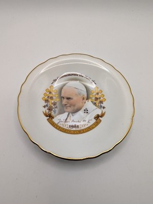 Royal Grafton Fine Bone China Teller Papst Johannes Paul II Besuch in Großbritannien 1982