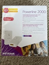 SEALED: New NETGEAR PLP2000 Powerline Adapter 2000Mbps PLP2000-100PAS White