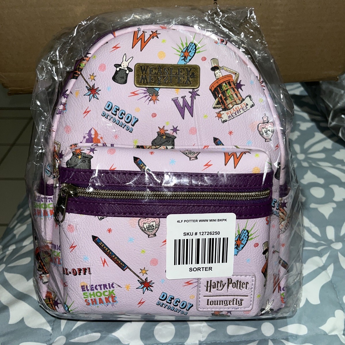 Loungefly Harry Potter Weasleys\' Wizard Wheezes Hogwarts Mini Backpack NWT Amazon.com | Loungefly Harry Potter Weasleys main image 3