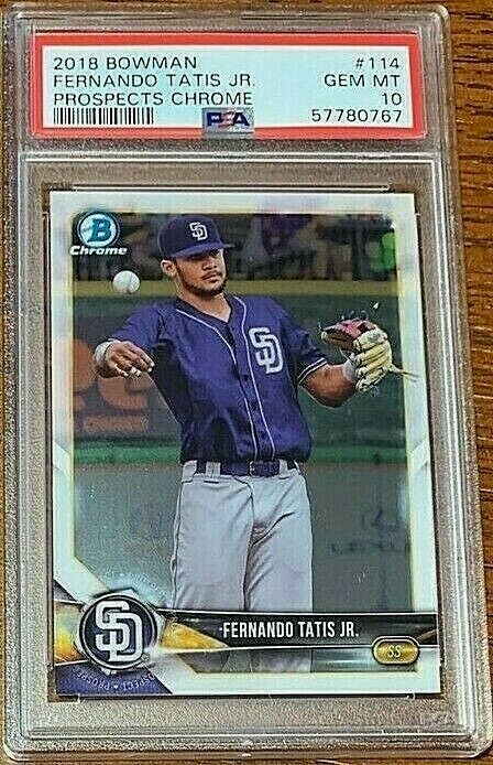 2018 Bowman Chrome Baseball #BCP114 Fernando Tatis Rookie PSA 10