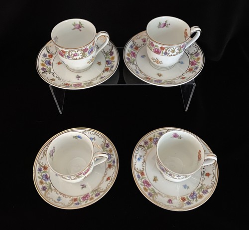 Taza y platillo Dresde Alemania estilo "Royal" Demitasse - Imagen 2 de 13