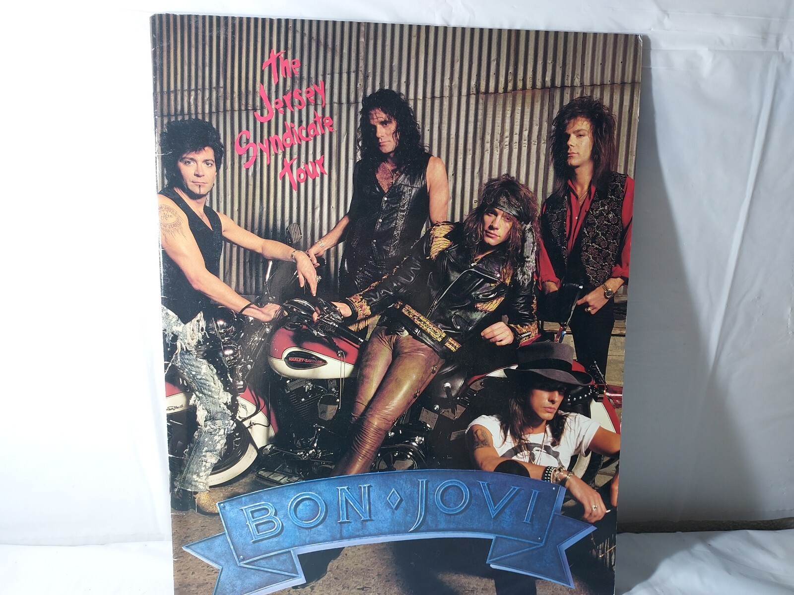 FILA BON JOVI 1989 JERSEY SYNDICATE Tour Book con biglietto stub 6 20 apertura Skid Row