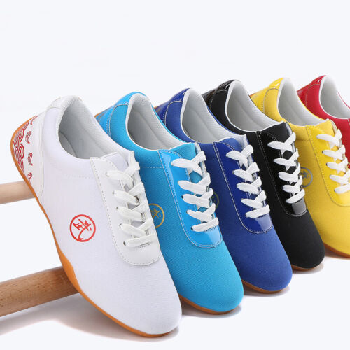 Canvas Breathable Kung Fu Tai Chi Shoes Martial Art Shoes Wushu Sport Sneakers - Foto 1 di 23