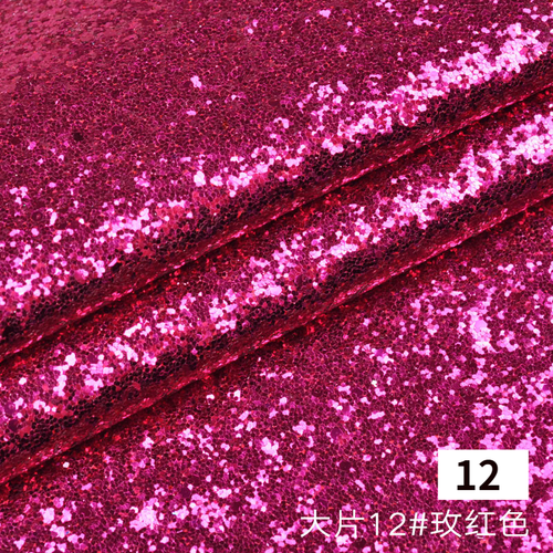 Tessuto grosso glitter morbida pelle PU materiale lucido paillettes fai da te borsa abito artigianato - Foto 15 di 21