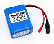 Protected 11.1V 55.5Wh Li-ion Battery to 12V Monitor Camera LED Light Voice Toys