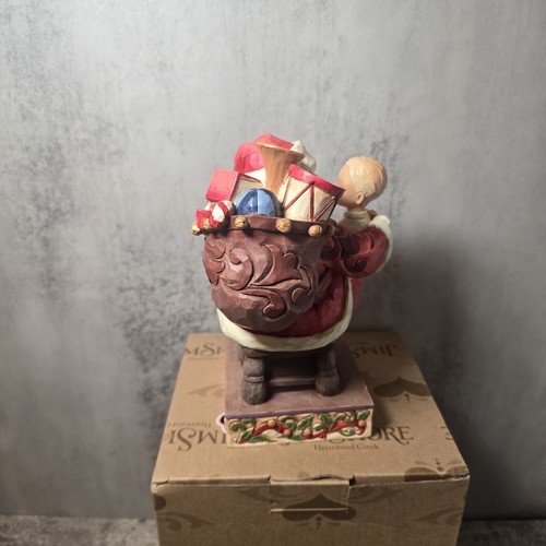 Père Noël Enesco Jim Shore Rockwell avec enfant sur les tours 6004485 courrier du samedi soir - Photo 6/7