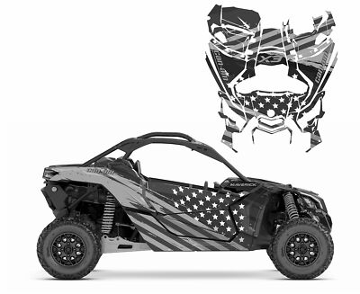 Can am Maverick X3 custom graphics wrap kit 24mil American Flag