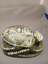 Carved Marble Egyptian Beetle