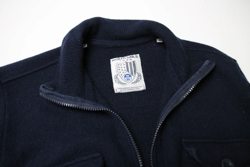 Sudadera North Sails Hombre M Cremallera Mezcla Lana Cuello Alto Bolsillos Foto 4 de 4