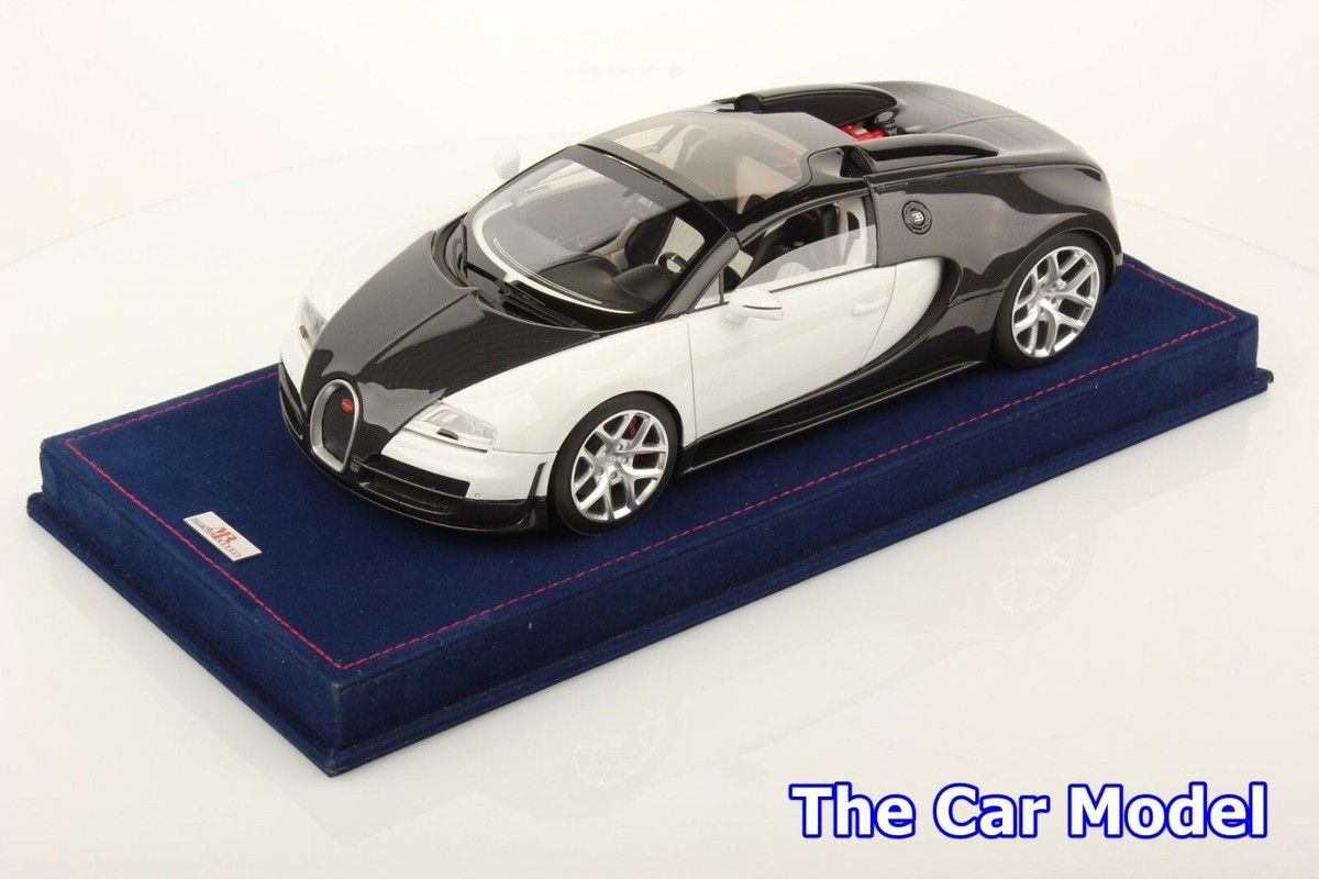 MR Bugatti Veyron Grand Sport Vitesse White Carbon 1/18 - Limited