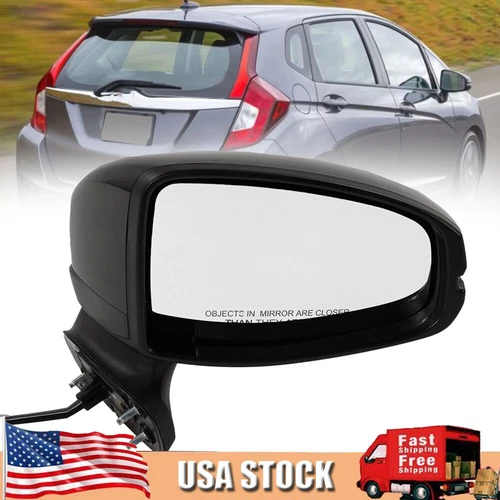Passenger Right Side Mirror Hand Black Maual Fold 3Pin For Honda Fit 2015-2020