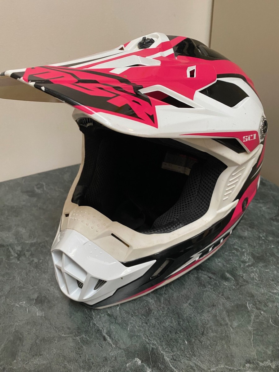 MSR SC1 Open Face Helmet Black/Pink/White Youth Large | eBay