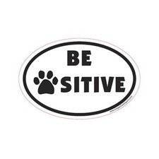Be Pawsitive Positive Euro Dog Car Magnet