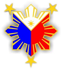 Filipino Pride Star Sun Sticker Die Cut Decal Philippines Very High Quality