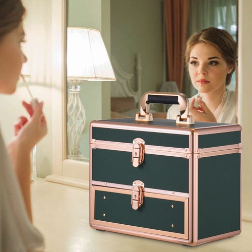 3 in 1 Makeup Trolley Case Mobile Beauty Vanity Hairdressing Case with Drawer - Picture 21 of 24