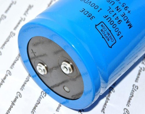1pcs- NIPPON 15000uF 100V Screw Terminal Electrolytic Capacitor -36DE153G100DC2A - Picture 2 of 5