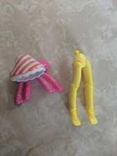 Capsule Chix Chicks Ctrl + Alt +Magic Doll Legs Feet GLITTER CANDY STRIPE SKIRT