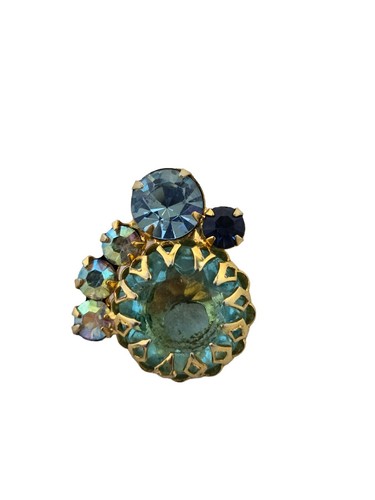 Vintage Juliana Strass und Cabochon Einzel Clip Ohrring #7686 - Bild 2 von 5