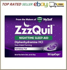 Vicks ZzzQuil Nighttime Sleep Aid LiquiCaps, 96 ct. NO SHIP TO CA