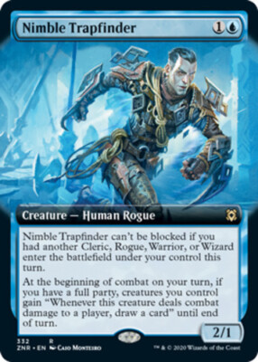 [4x] Nimble Trapfinder - Foil - Extended Art Near Mint, English ZNR: Extras MTG 