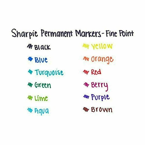Sharpie 30003 Permanent Markers, Fine Point, Blue, 12 Count - Picture 5 of 7