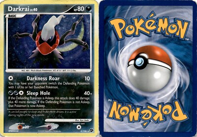 2008 Pokemon, Great Encounters, #4/106 Darkrai LV.40, Holo Rare (c)