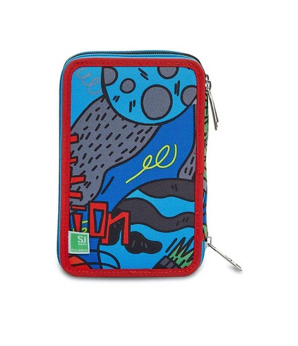 🖌Astuccio 3 Scomparti Seven® SJ Gang Facce da SJ Boy Dim.20x12,5x7cm - Picture 6 of 7