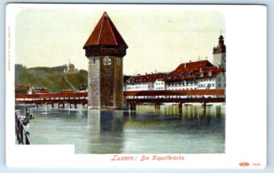 LUZERN Die Kapellbrücke SWITZERLAND UDB Postcard