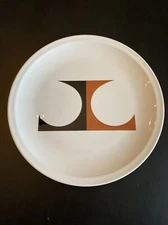 Vintage CORNING PYROCERAM 12" Logo PLATE/ ROUND SERVING PLATTER - White  EUC