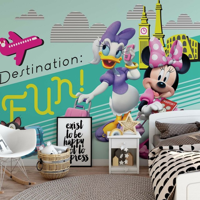 Disney Wallpaper Mural For Children S Bedroom Minnie Mouse And