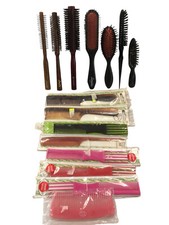 LOTTO 7 SPAZZOLE E 8 PETTINI PER CAPELLI ACCONCIATURE VINTAGE ANNI 80-90