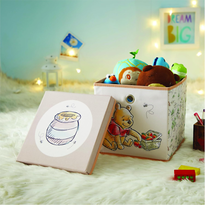 Winnie the Pooh Collapsible Storage Cube with Removable Lid, 10