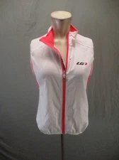 NWT Louis Garneau Size L Womens White Full Zip Stand Collar Cycling Vest 587