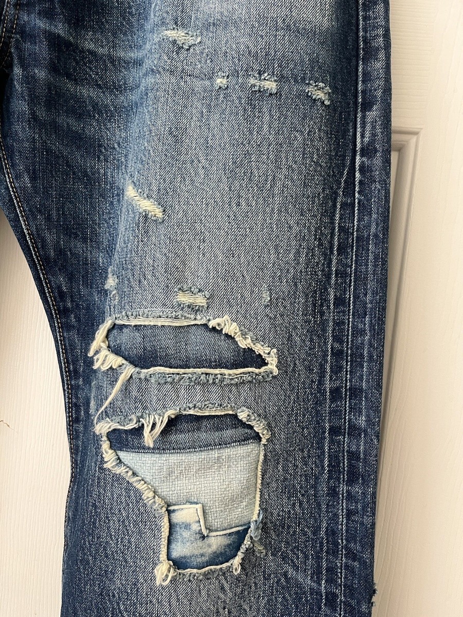 LEVI'S 501 Japan Made & Crafted Selvedge Big E Rip & Patch