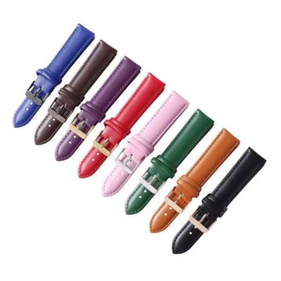 Damen Echtes Leder Uhrenarmband Armband Dornschließe Uhrband 10 12 14 16 18-22mm
