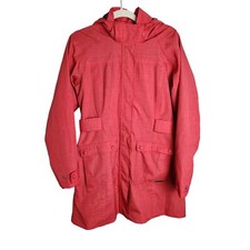 Merrell Womens Opti Shell Jacket Orange sz M Pockets removable hood hiking camp