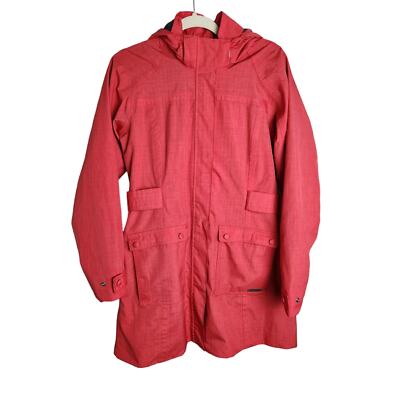 Merrell Womens Opti Shell Jacket Orange sz M Pockets removable hood hiking camp