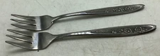 SET OF 2  EKCO COUNTRY GARDEN  COCKTAIL FORKS  STAINLESS