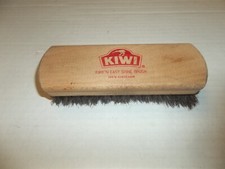 Vintage KIWI Branded 100 Horsehair Kwik N Easy Shine Brush 6.5"