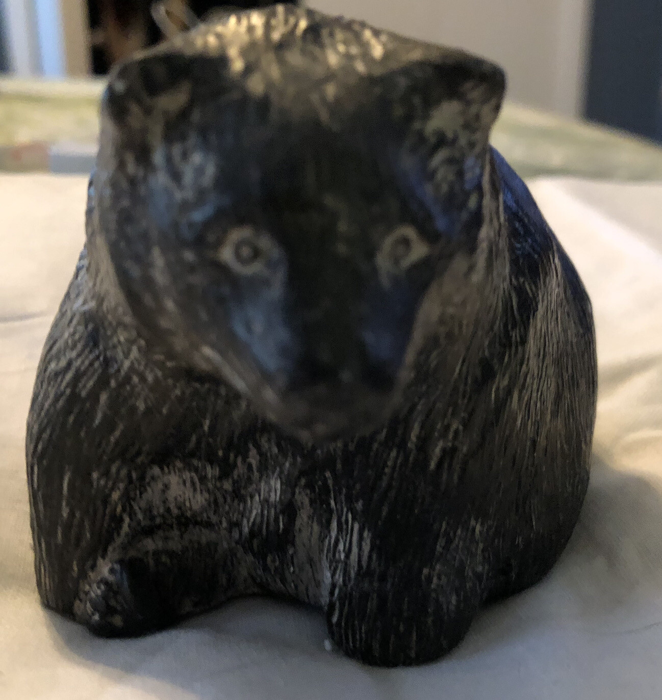 Vintage Wolf Sculptures Original Hand Carved Bear Soapstone Canada